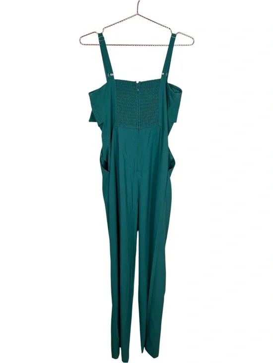 Lilly Pulitzer Teal Bow-Front Kavia Jumpsuit - Picture 4 of 10
